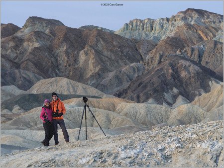 Zeynep & Vieri in Death Valley in 2023, courtesy Cam Garner